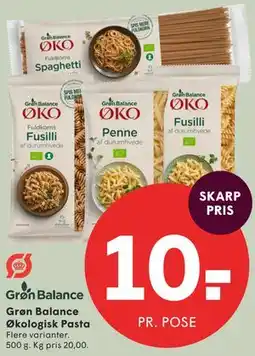 SPAR Grøn Balance Økologisk Pasta tilbud