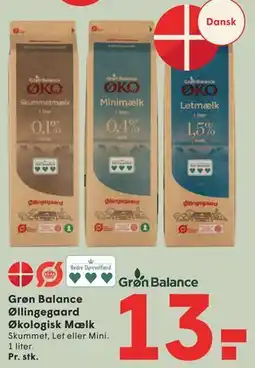 SPAR Grøn Balance Øllingegaard Økologisk Mælk tilbud