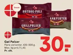 SPAR Gøl Pølser tilbud