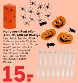 SPAR Halloween Pynt eller ASP-HOLMBLAD Bloklys tilbud
