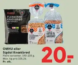 SPAR OMHU eller Sigdal Knækbrød tilbud
