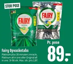 Min Købmand Fairy Opvasketabs tilbud