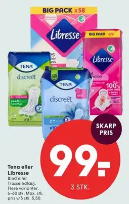 SPAR Tena eller Libresse tilbud