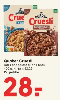 SPAR Quaker Cruesli tilbud
