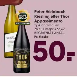 SPAR Peter Weinbach Riesling eller Thor Appassimento tilbud