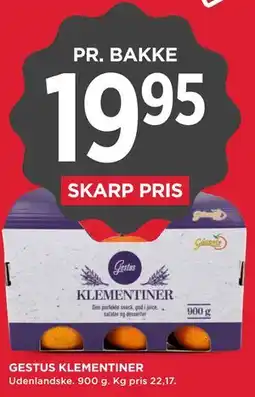 MENY GESTUS KLEMENTINER tilbud