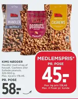 MENY KIMS NØDDER tilbud