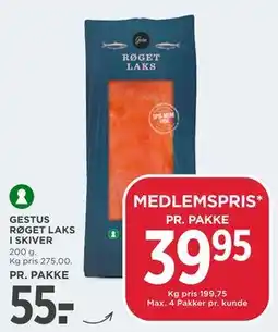 MENY GESTUS RØGET LAKS I SKIVER tilbud