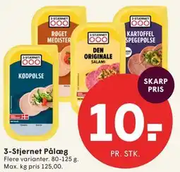 SPAR 3-Stjernet Pålæg tilbud