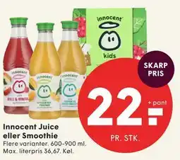 SPAR Innocent Juice eller Smoothie tilbud