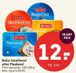 SPAR Buko Smelteost eller Flødeost tilbud