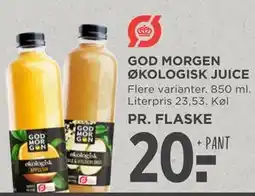 MENY GOD MORGEN ØKOLOGISK JUICE tilbud