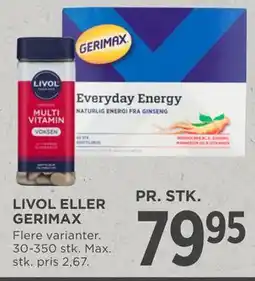 MENY LIVOL ELLER GERIMAX tilbud
