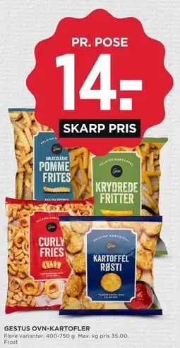 MENY GESTUS OVN-KARTOFLER tilbud