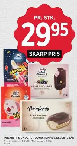 MENY PREMIER IS UNDERGROUND, ISPINDE ELLER ISBÅD tilbud