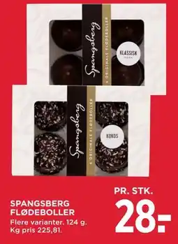 MENY SPANGSBERG FLØDEBOLLER tilbud