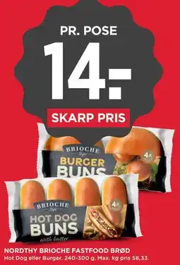 MENY NORDTHY BRIOCHE FASTFOOD BRØD tilbud