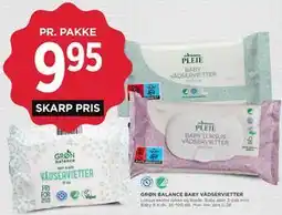 MENY GRØN BALANCE BABY VÅDSERVIETTER tilbud