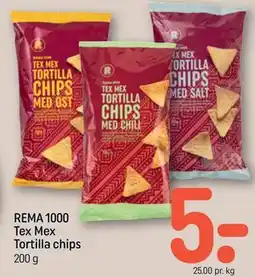 REMA 1000 REMA 1000 Tex Mex Tortilla chips tilbud