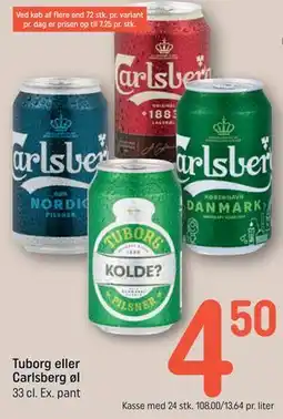 REMA 1000 Tuborg eller Carlsberg øl tilbud