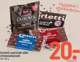 REMA 1000 Carletti overtræk eller chokoladeplade tilbud