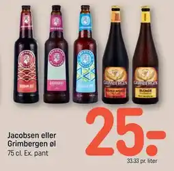 REMA 1000 Jacobsen eller Grimbergen øl tilbud