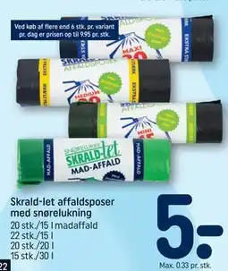 REMA 1000 Skrald-let affaldsposer med snørelukning tilbud