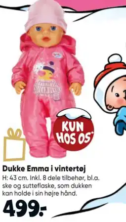 Bilka Dukke Emma i vintertøj tilbud