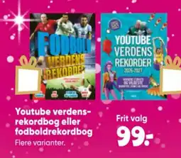 Bilka Youtube verdens- rekordbog eller fodboldrekordbog tilbud