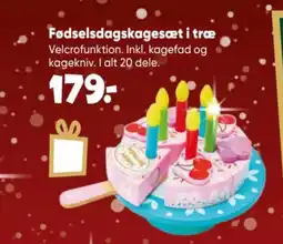 Bilka Fødselsdagskagesæt i træ tilbud