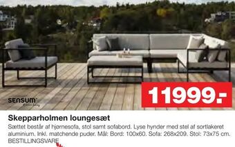 Bauhaus Skepparholmen loungesæt tilbud