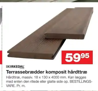 Bauhaus Terrassebrædder komposit hårdttræ tilbud