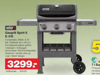 Bauhaus Gasgrill Spirit II E-310 tilbud