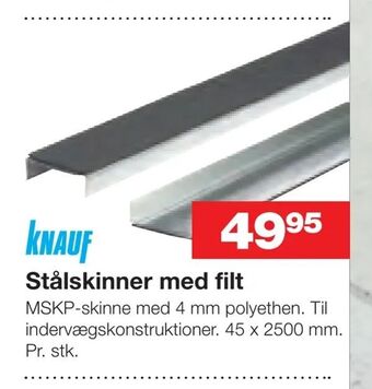Stålskinner med filt