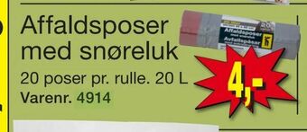 Harald Nyborg Affaldsposer med snøreluk tilbud