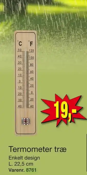 Harald Nyborg Termometer træ tilbud