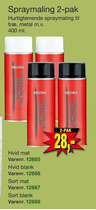 Spraymaling 2-pak
