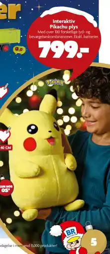 Fætter BR Interaktiv Pikachu plys tilbud