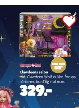 Fætter BR MONSTER HIGH Clawdeens salon tilbud