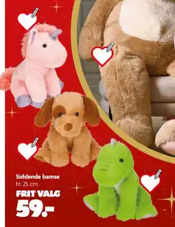 Fætter BR Siddende bamse tilbud