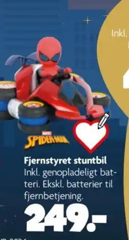 Fætter BR SPIDERMAN Fjernstyret stuntbil tilbud