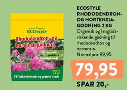 Plantorama ECOSTYLE Rhododendron- og hortensiagødning 2 kg tilbud