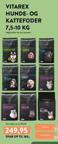 Plantorama VITAREX HUNDE- OG KATTEFODER 7,5-10 KG tilbud