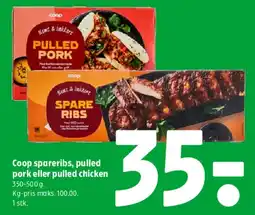 Coop 365 Coop spareribs, pulled pork eller pulled chicken tilbud