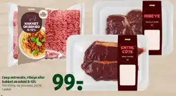 Coop 365 Coop entrecote, ribeye eller hakket oksekød 8-12% tilbud