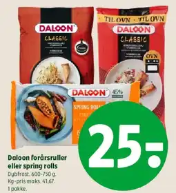 Coop 365 Daloon forårsruller eller spring rolls tilbud