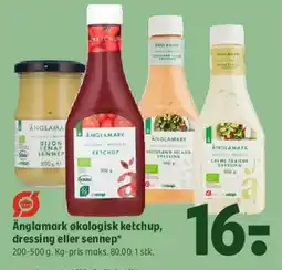 Coop 365 Änglamark økologisk ketchup, dressing eller sennep tilbud