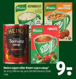 Coop 365 Heinz suppe eller Knorr cup a soup tilbud