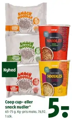 Coop 365 Coop cup- eller snack nudler tilbud