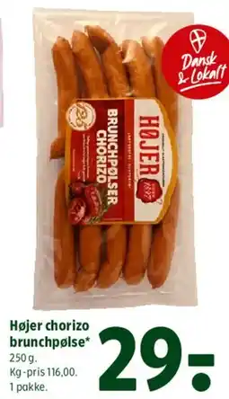 Coop 365 Højer chorizo brunchpølse tilbud